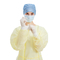 Jaune non stérile chirurgical de robe jetable d'isolement de l'habillement pp de patient hospitalisé