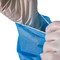 Robe chirurgicale pp bleu-clair d'isolement imperméable jetable non stérile