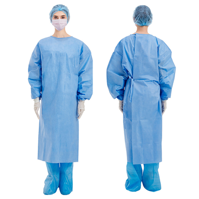 Robe chirurgicale d'isolement jetable stérile avec le niveau 3 de Rib Cuff AAMI