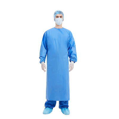 45gsm a renforcé les robes jetables S bleu M L XL de chirurgie