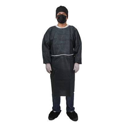 L'isolement jetable médical noir de 60g pp habille 115x140cm