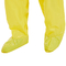 Combinaison protectrice jetable jaune avec la couverture S-3XL 20-60gsm de chaussure