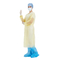 Robe jetable non tissée d'isolement d'hôpital pp 15-40gsm avec du CE FDA ISO13485
