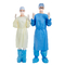robes chirurgicales de l'hôpital 50g jetable bleu, robe chirurgicale SMMS d'isolement imperméable jaune du niveau 2