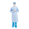 De niveau 4 robes chirurgicales jetables bleues de Spunlace avec la manchette tricotée non tissée